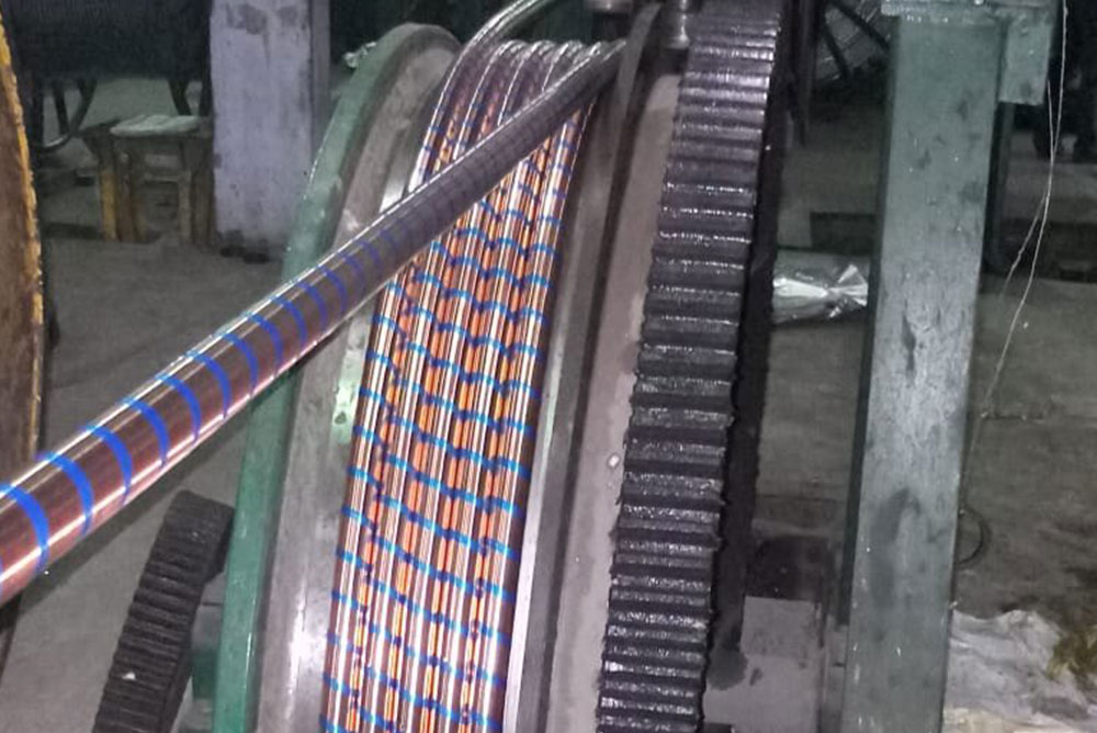 Copper taping machine